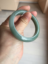 Load image into Gallery viewer, 53.2mm certified type A 100% Natural dark green/gray/yellow Jadeite Jade bangle AF96-7577
