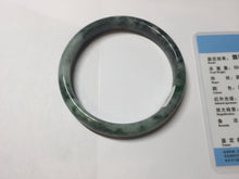 Load image into Gallery viewer, 64.5mm Certified Type A 100% Natural sunny green dark green gray black Jadeite bangle PD143-6237
