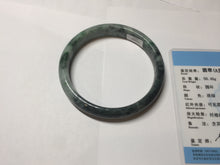 Load image into Gallery viewer, 64.5mm Certified Type A 100% Natural sunny green dark green gray black Jadeite bangle PD143-6237
