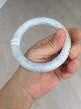 Load image into Gallery viewer, 56.7mm Certified 100% natural Type A white/purple/brown/yellow chubby round cut jadeite jade bangle BQ37-5803
