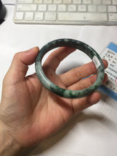 Load image into Gallery viewer, 64.5mm Certified Type A 100% Natural sunny green dark green gray black Jadeite bangle PD143-6237
