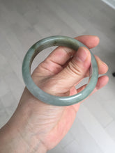 Load image into Gallery viewer, 55.8mm Certified 100% natural Type A oily dark green/gray/black jadeite jade bangle BN32-8086
