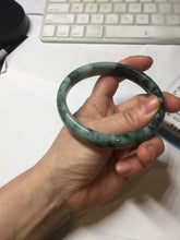 Load image into Gallery viewer, 64.5mm Certified Type A 100% Natural sunny green dark green gray black Jadeite bangle PD143-6237
