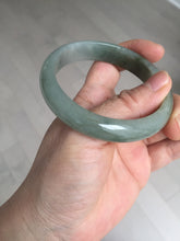 Load image into Gallery viewer, 55.8mm Certified 100% natural Type A oily dark green/gray/black jadeite jade bangle BN32-8086
