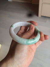 Load image into Gallery viewer, 55mm Certified 100% natural Type A sunny green/purple/white jadeite jade bangle BH29-5417
