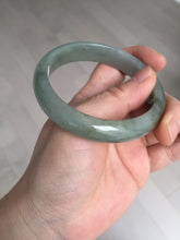 Load image into Gallery viewer, 55.8mm Certified 100% natural Type A oily dark green/gray/black jadeite jade bangle BN32-8086
