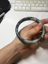 Load image into Gallery viewer, 64.5mm Certified Type A 100% Natural sunny green dark green gray black Jadeite bangle PD143-6237
