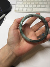 Load image into Gallery viewer, 64.5mm Certified Type A 100% Natural sunny green dark green gray black Jadeite bangle PD143-6237
