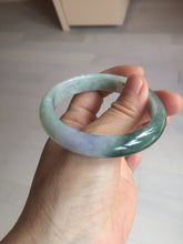 Load image into Gallery viewer, 54.5mm certified 100% natural icy watery oily dark green purple jadeite jade bangle BH87-9118
