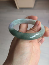 Load image into Gallery viewer, 54.5mm certified 100% natural icy watery oily dark green purple jadeite jade bangle BH87-9118
