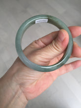 Load image into Gallery viewer, 55.8mm Certified 100% natural Type A oily dark green/gray/black jadeite jade bangle BN32-8086
