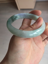 Load image into Gallery viewer, 54.5mm certified 100% natural icy watery oily dark green purple jadeite jade bangle BH87-9118
