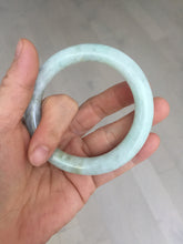 Load image into Gallery viewer, 55.5mm Certified 100% natural Type A light green yellow chubby round cut jadeite jade bangle BQ38-5780
