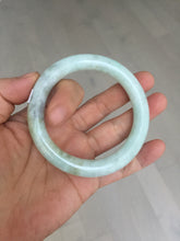 Load image into Gallery viewer, 55.5mm Certified 100% natural Type A light green yellow chubby round cut jadeite jade bangle BQ38-5780
