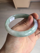 Load image into Gallery viewer, 54.5mm certified 100% natural icy watery oily dark green purple jadeite jade bangle BH87-9118
