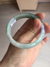 Load image into Gallery viewer, 54.5mm certified 100% natural icy watery oily dark green purple jadeite jade bangle BH87-9118
