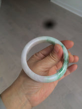 Load image into Gallery viewer, 55mm Certified 100% natural Type A sunny green/purple/white jadeite jade bangle BH29-5417
