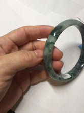 Load image into Gallery viewer, 64.5mm Certified Type A 100% Natural sunny green dark green gray black Jadeite bangle PD143-6237
