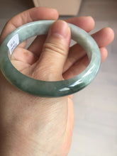 Load image into Gallery viewer, 54.5mm certified 100% natural icy watery oily dark green purple jadeite jade bangle BH87-9118
