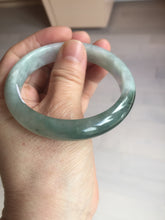 Load image into Gallery viewer, 54.5mm certified 100% natural icy watery oily dark green purple jadeite jade bangle BH87-9118
