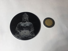 Load image into Gallery viewer, 100% natural black jadeite jade(Wuji, 乌鸡)  Guanyin (观音) safe and sound pendant/worry stone/decor BM38
