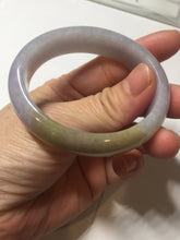 Load image into Gallery viewer, 47mm 100% natural Type A sunny green purple yellow brown oval jadeite bangle PD15
