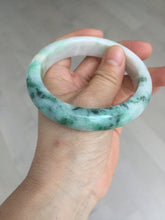 Load image into Gallery viewer, 59.7mm certified Type A 100% Natural sunny green white purple Jadeite Jade bangle BQ47-4134
