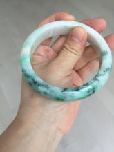 Load image into Gallery viewer, 59.7mm certified Type A 100% Natural sunny green white purple Jadeite Jade bangle BQ47-4134
