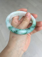 Load image into Gallery viewer, 59.7mm certified Type A 100% Natural sunny green white purple Jadeite Jade bangle BQ47-4134
