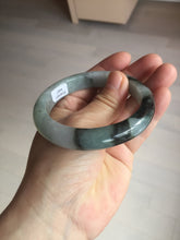 Load image into Gallery viewer, Shopify only. 56.5mm certified 100% natural type A dark green white jadeite jade bangle BN88-4487
