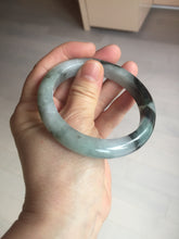 Load image into Gallery viewer, Shopify only. 56.5mm certified 100% natural type A dark green white jadeite jade bangle BN88-4487
