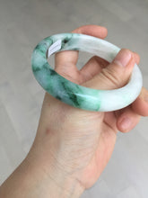 Load image into Gallery viewer, 59.7mm certified Type A 100% Natural sunny green white purple Jadeite Jade bangle BQ47-4134
