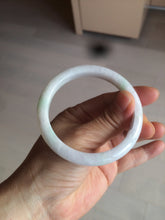 Load image into Gallery viewer, 55.5mm Certified 100% natural Type A sunny green/white jadeite jade bangle BH28-5421
