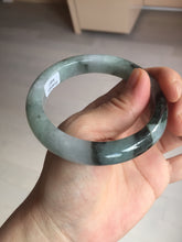 Load image into Gallery viewer, Shopify only. 56.5mm certified 100% natural type A dark green white jadeite jade bangle BN88-4487
