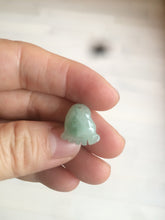 Load image into Gallery viewer, 100% Natural icy watery green white purple jadeite Jade foot pendant AX28
