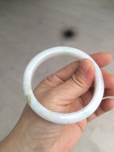 Load image into Gallery viewer, 55.5mm Certified 100% natural Type A sunny green/white jadeite jade bangle BH28-5421
