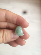 Load image into Gallery viewer, 100% Natural icy watery green white purple jadeite Jade foot pendant AX28
