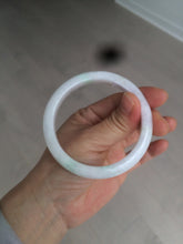 Load image into Gallery viewer, 55.5mm Certified 100% natural Type A sunny green/white jadeite jade bangle BH28-5421
