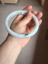 Load image into Gallery viewer, 74.4mm certified Type A 100% Natural light green white round cut plus size Jadeite Jade bangle BP173-1261

