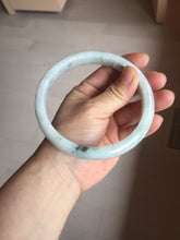 Load image into Gallery viewer, 74.4mm certified Type A 100% Natural light green white round cut plus size Jadeite Jade bangle BP173-1261
