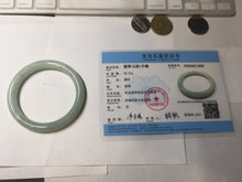 Load image into Gallery viewer, 53mm Certified Type A 100% Natural light green round cut Jadeite bangle PC133-1850

