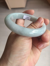 Load image into Gallery viewer, 57.5mm Certified 100% natural Type A light green white jadeite jade bangle B116-5269
