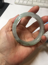 Load image into Gallery viewer, 55.3mm Certified Type A 100% Natural light green with carved Ancient Coin, Auspicious Cloud, and Lingzhi Jadeite Jade bangle PD146-6252
