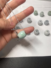 Load image into Gallery viewer, 13.3/12.5mm Type A 100% Natural  green/purple Jadeite Jade LuluTong (Every road is smooth) pendant group PB223
