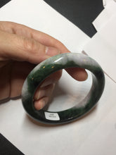 Load image into Gallery viewer, 58mm Certified 100% natural Type A dark green/purple Emerald Vale jadeite jade bangle PB93-8997
