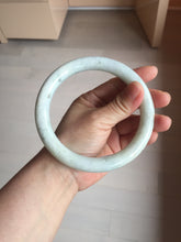 Load image into Gallery viewer, 75.2mm certified Type A 100% Natural light green white round cut plus size Jadeite Jade bangle BP172-1258
