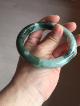 Load image into Gallery viewer, 卖了 61mm Certified Type A 100% Natural forest dark green Jadeite jade bangle BF131-2711
