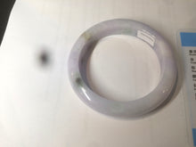 Load image into Gallery viewer, 59.5mm certified Type A 100% Natural green/purple Jadeite bangle As73-0516
