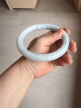 Load image into Gallery viewer, 74.5mm certified Type A 100% Natural light green white round cut plus size Jadeite Jade bangle BP171-1257
