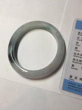 Load image into Gallery viewer, 51.5mm certified Type A 100% Natural sunny green purple oval Jadeite Jade bangle BN43-5137
